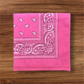 Pack of 2 100% Cotton Bandana Head Scarf for Men and Women - Pink